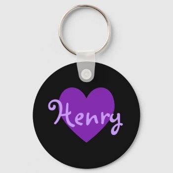 Henry In Purple Keychain by purplestuff at Zazzle