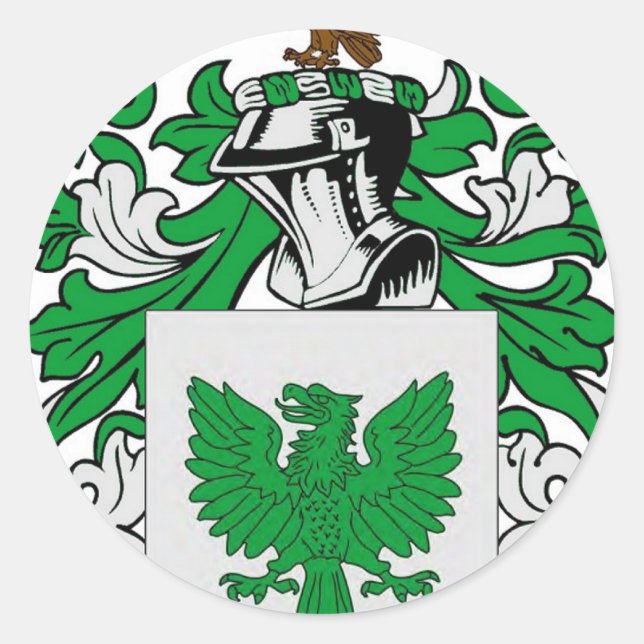 Henry (Irish) Coat of Arms Classic Round Sticker (Front)