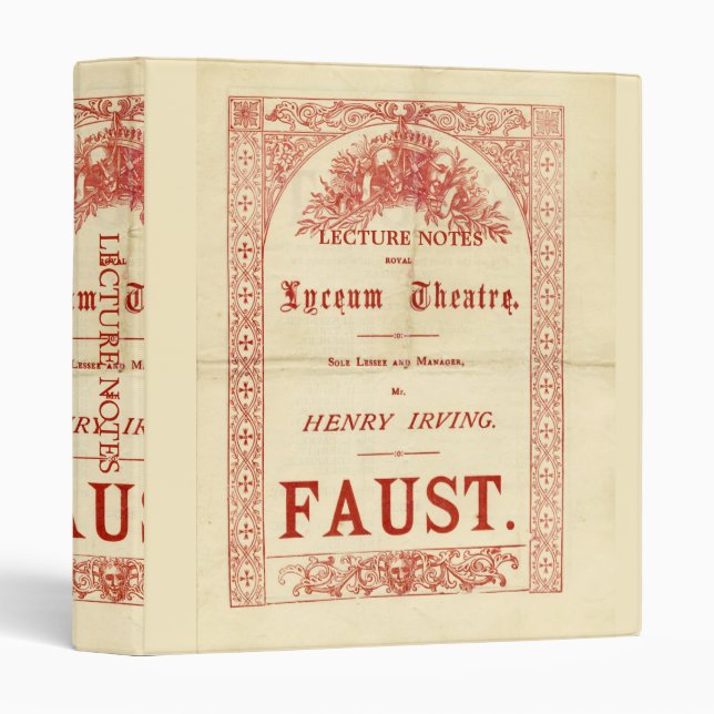 Henry Irving's Faust Binder (Front/Spine)