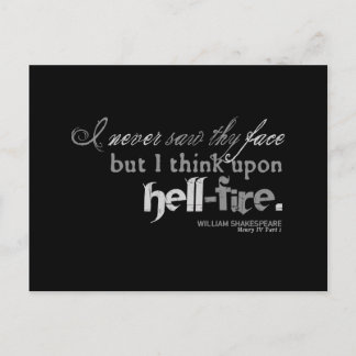 Henry IV "hell-fire" Insult (B&W version) Postcard