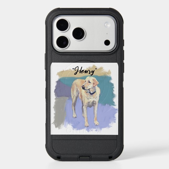 "Henry" - Labrador Retriever - Personalize Your Otterbox iPhone Case (Back)