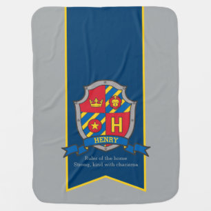Henry letter H custom crest name meaning blanket