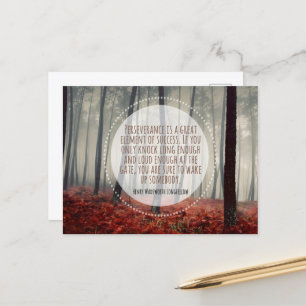 Henry Longfellow Inspirational Quote Perseverance Postcard