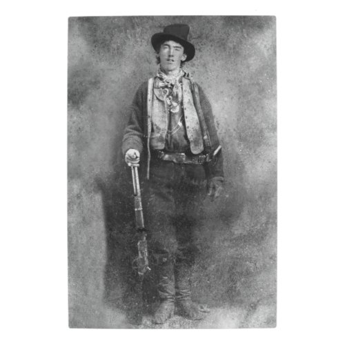 Henry McCarty Billy the Outlaw Kid of Old West Metal Print