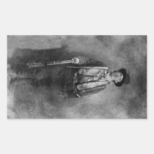 Henry McCarty, Billy the Outlaw Kid of Old West Rectangular Sticker