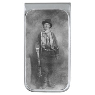 Henry McCarty, Billy the Outlaw Kid of Old West Silver Finish Money Clip