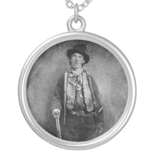 Henry McCarty, Billy the Outlaw Kid of Old West Silver Plated Necklace