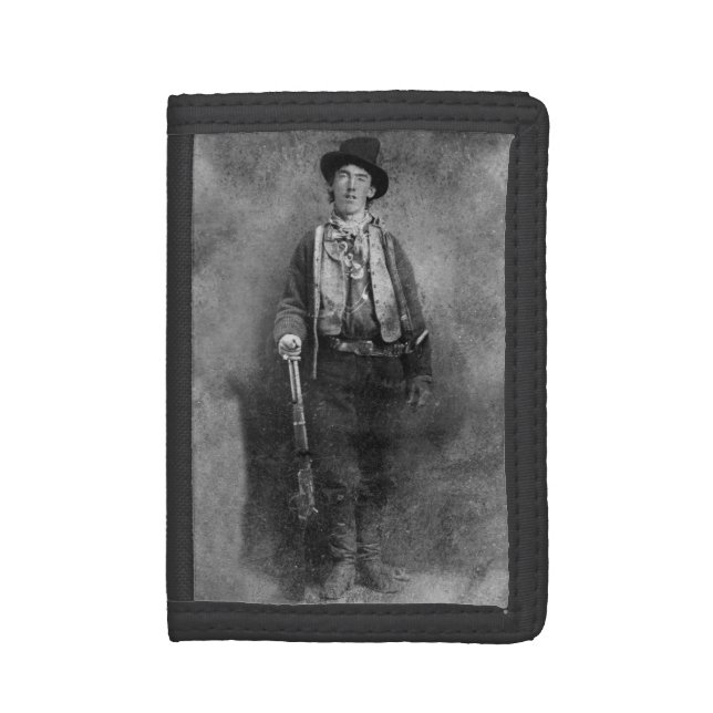 Henry McCarty, Billy the Outlaw Kid of Old West Trifold Wallet (Front Vertical)