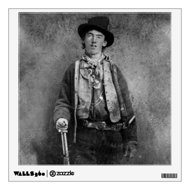 Henry McCarty, Billy the Outlaw Kid of Old West Wall Decal (Front)