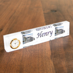 Henry Name Logo With Paddle Steamers, Desk Name Plate