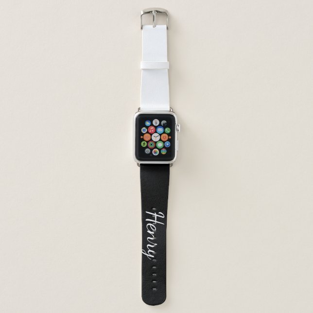 Henry Name typography Personalized Gift  Apple Watch Band (Front)