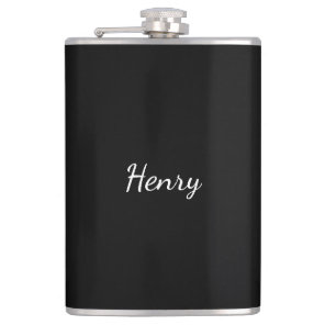 Henry Name typography Personalized Gift  Flask