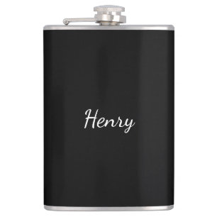 Henry Name typography Personalized Gift Flask