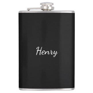 Henry Name typography Personalized Gift Flask