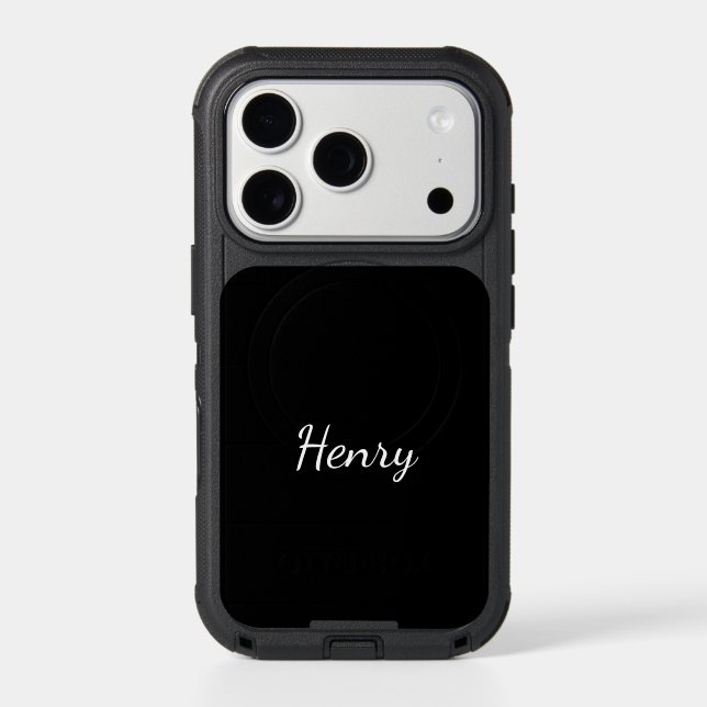 Henry Name typography Personalized Gift  Otterbox iPhone Case (Back)