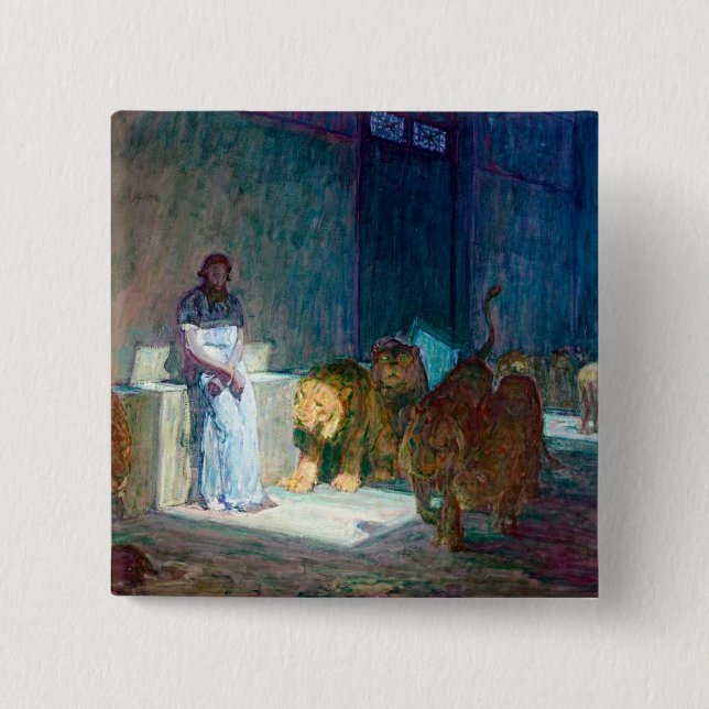 Henry Ossawa Tanner Daniel in the Lions' Den Button (Front)