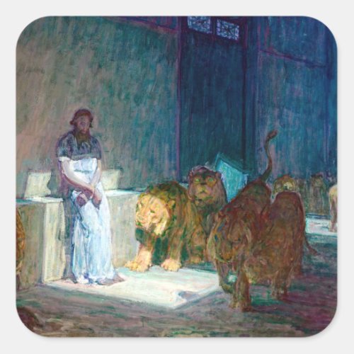 Henry Ossawa Tanner Daniel in the Lions Den Square Sticker