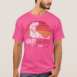 Henry Saurus Funny Personalized Dinosaur T Rex Nam T-Shirt