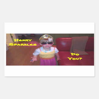 Henry Sparkles Rectangular Sticker