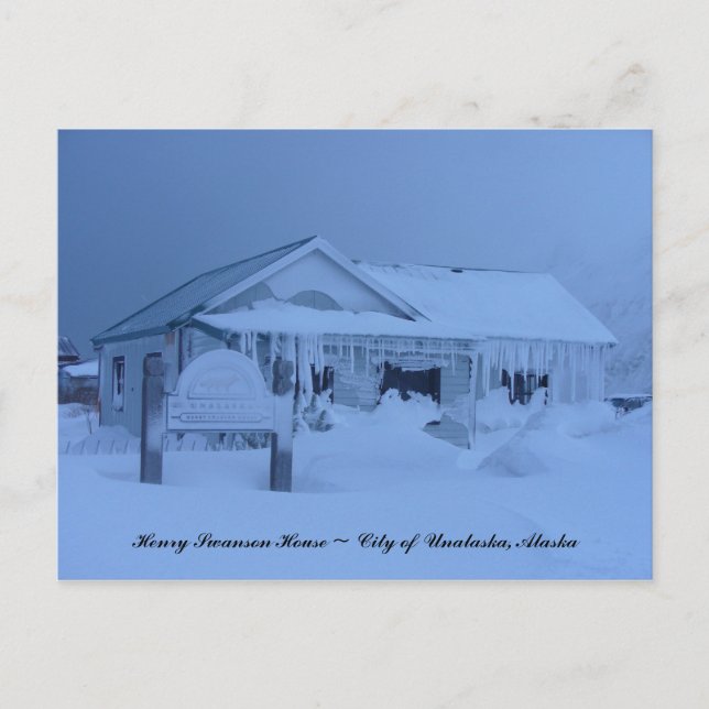 Henry Swanson House in Winter Postcard (Front)