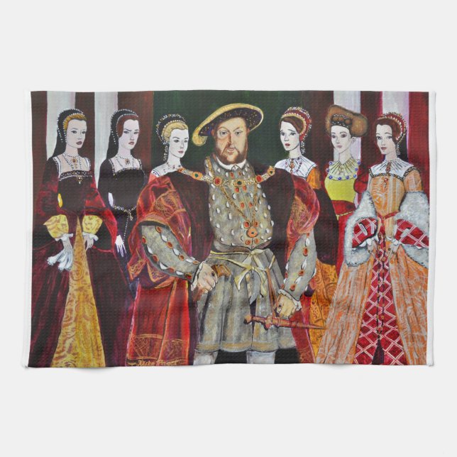 Henry The Eighth and His Six Wives Towel (Horizontal)