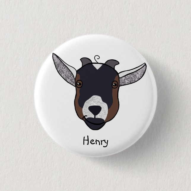 Henry the Goat Badge Button (Front)
