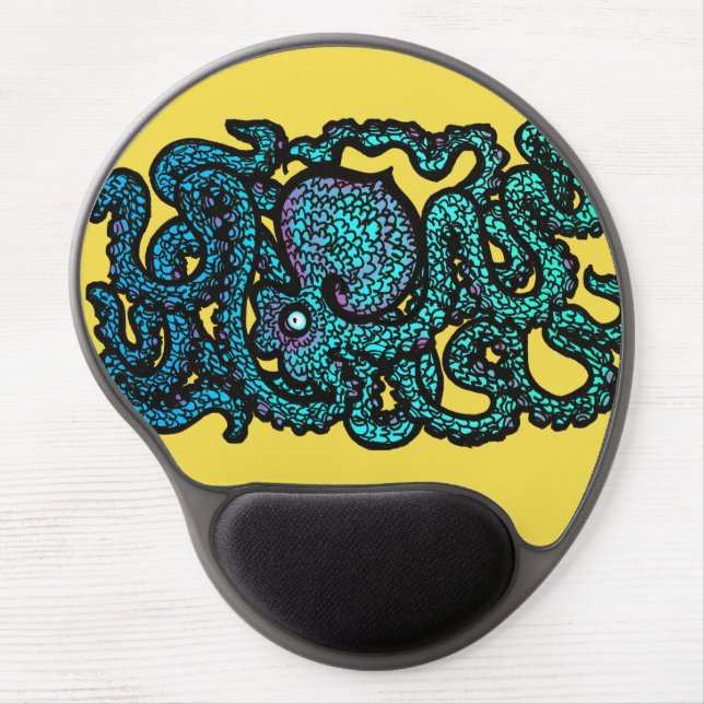 Henry the Happy Octopus Gel Mouse Pad (Front)