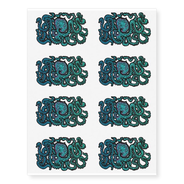 Henry the Happy Octopus Tattoos (Front)