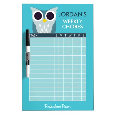 Henry The Owl Chore Chart Dry-erase Board