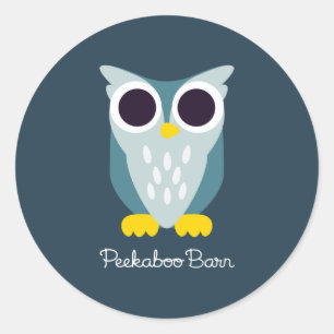 Henry the Owl Classic Round Sticker