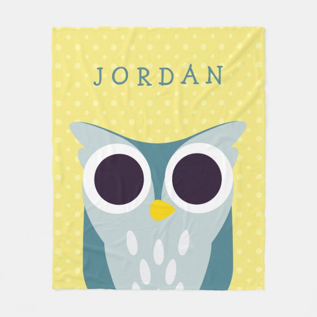 Henry the Owl Fleece Blanket (Front)