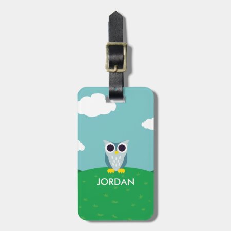 Henry The Owl Luggage Tag