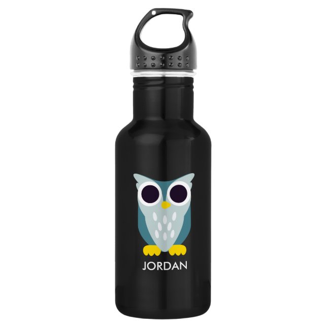 Henry the Owl Stainless Steel Water Bottle (Front)