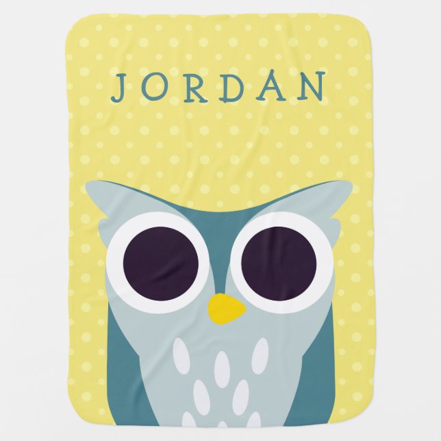 Henry the Owl Stroller Blanket (Front)