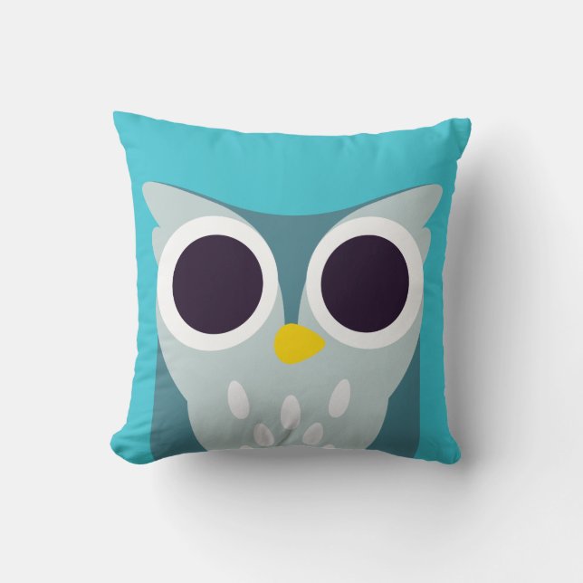 Henry the Owl Throw Pillow (Front)