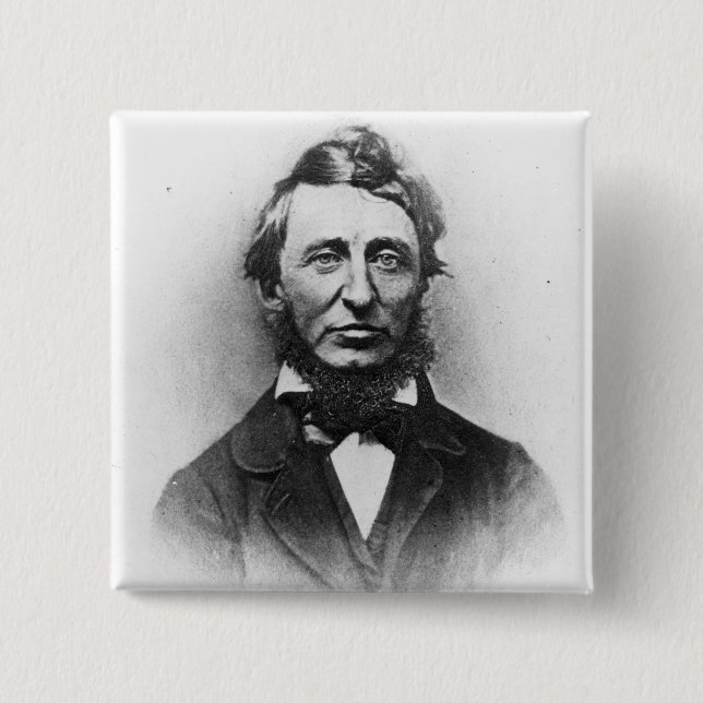 Henry Thoreau Pinback Button (Front)