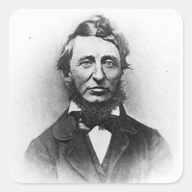 Henry Thoreau Square Sticker (Front)