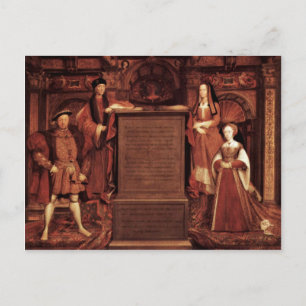Henry Vii, Elizabeth Of York, Henry Viii And Jane Postcard