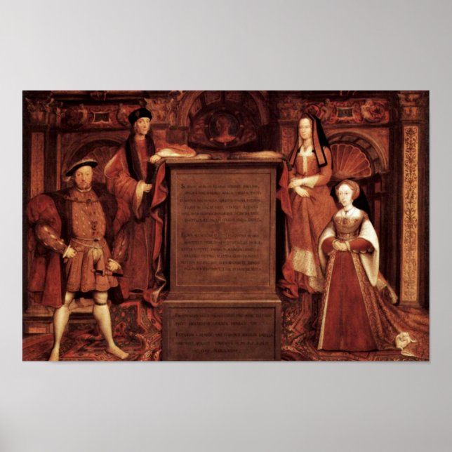 Henry Vii, Elizabeth Of York, Henry Viii And Jane Poster (Front)