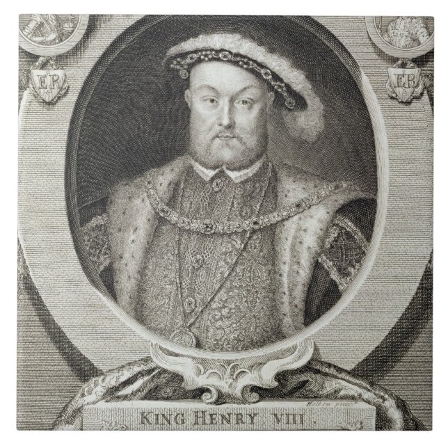 Henry VIII (1491-1547), after a painting in the Ro Ceramic Tile (Front)