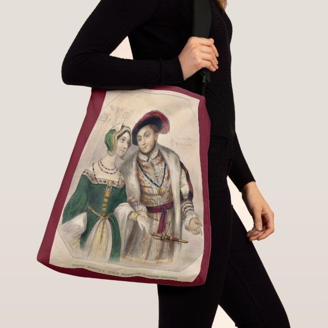 Henry VIII and Anne Boleyn Crossbody Bag (Close Up)