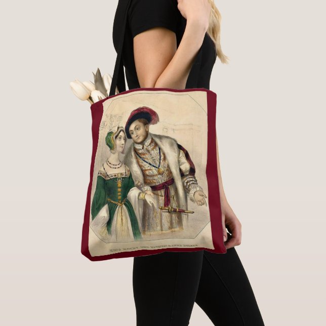 Henry VIII and Anne Boleyn Tote Bag (Close Up)