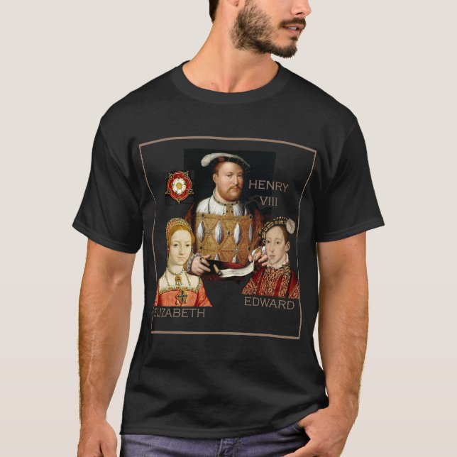 Henry VIII and kids Edward and Elizabeth T-Shirt (Front)
