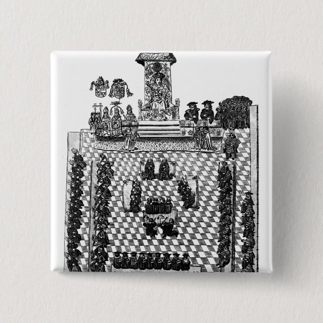 Henry VIII  and Parliament in 1523 Pinback Button (Front)