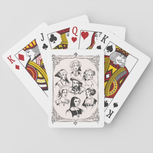 Henry VIII and wives Poker Cards