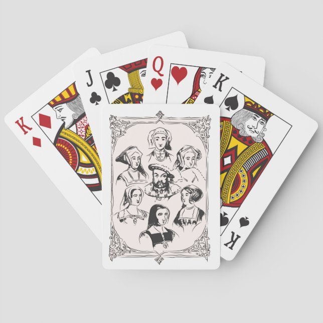 Henry VIII and wives Poker Cards (Back)