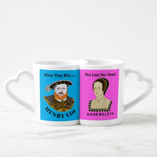 Henry Viii  Anne Boleyn Valentines Couples Gift Coffee Mug Set