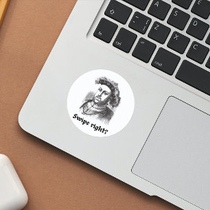 Henry VIII - Swipe right? funny Square Sticker