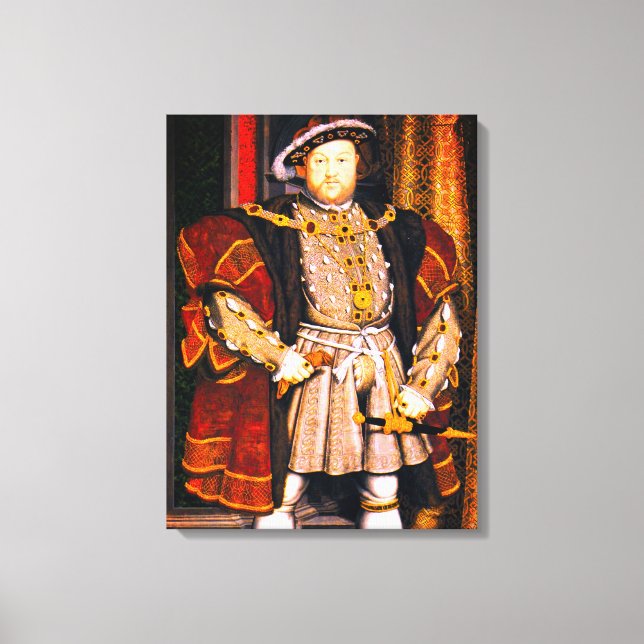 Henry VIII Tudors History King England six Wives Canvas Print (Front)