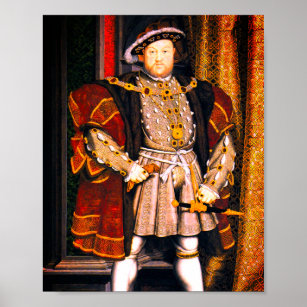 Henry VIII Tudors History King England six Wives P Poster